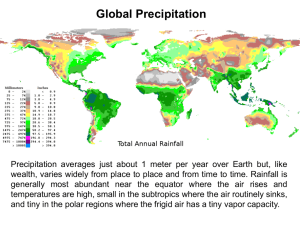 seasons and timing of precipitation and runoff