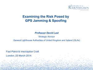 Examining the Risk Posed by GPS Jamming & Spoofing 475 Fast