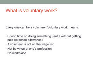 Voluntary work - Learn for Life