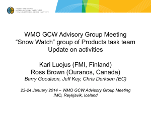 snow cover - Global Cryosphere Watch