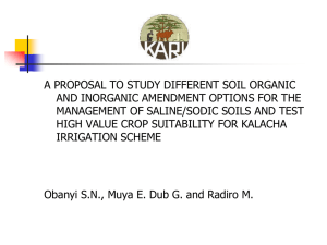 A proposal to study different soil organic and inorganic