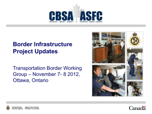 Border Infrastructure - Update
