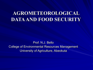 agrometeorological data and food security
