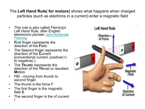 The Left Hand Rule( for motors)