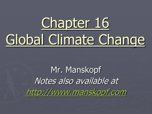 Chapter 13 Atmosphere and Climate Change