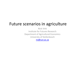 Future scenarios in agriculture