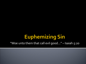 Euphemizing Sin - The Good Teacher