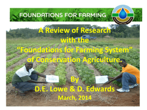 A Review of Research with the “Foundations for Farming System”