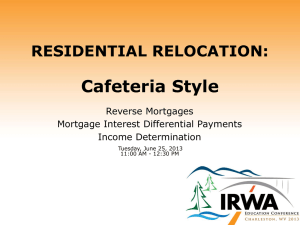 Residential Relocation: Cafeteria Style