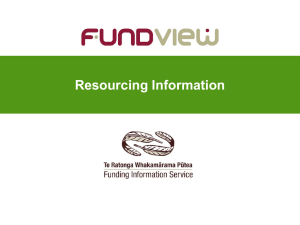 FundView Presentation - Funding Information Service