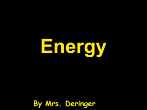 powerpoint on "Natural Resources and Energy