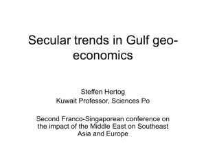 Secular trends in Gulf geo-economics
