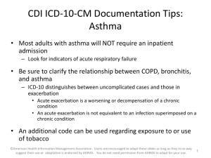 Asthma - Ahima - American Health Information Management