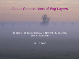 Radar fog detection R. Boers