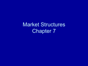 Market Structures Chapter 7