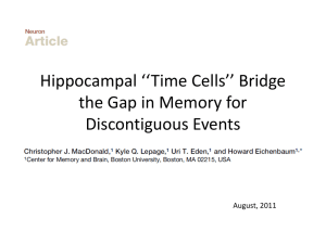 Hippocampal **Time Cells** Bridge the Gap in Memory for