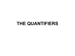 THE QUANTIFIERS