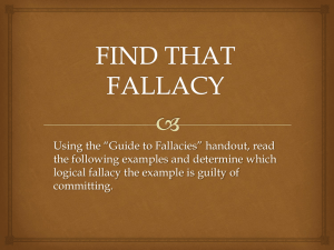 FIND THAT FALLACY