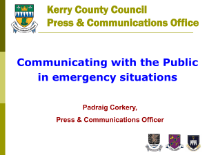 Communicating with the Public in emergency situations