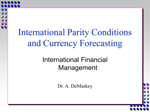 Parity Conditions in International Finance