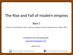 The Rise and Fall of modern empires Part I