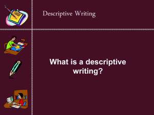 What is a descriptive writing?