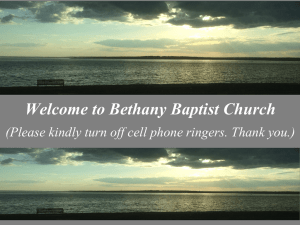 Holy, Holy, Holy - Bethany Baptist Church