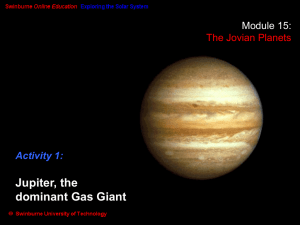 Jupiter, the dominant Gas Giant Planet