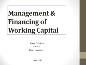 Working Capital Management