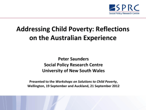 PeterSaunderSolutions to Child Poverty Workshop (NZ)