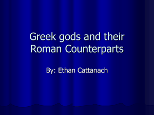 Greek gods and there counterparts