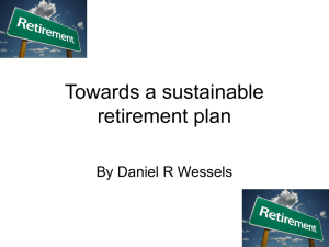 Towards a sustainable retirement plan