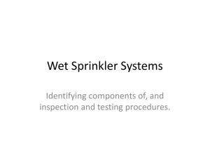 Wet Sprinkler Systems - the Stormville Fire Company