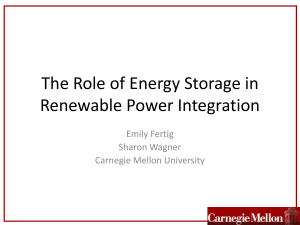 The Role of Energy Storage in Renewable Power Integration