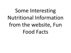 Fun Food Facts: A Powerpoint Presentation