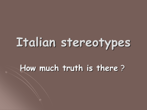 Italian stereotypes by Gabriella Romano