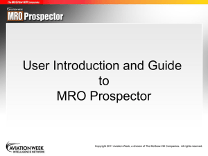 MRO Prospector Data - Aviation Week Intelligence Network