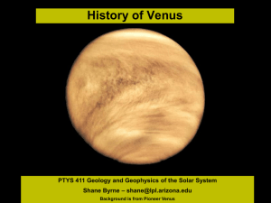 PYTS 411– History of Venus