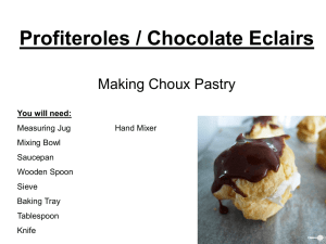 Choux Pastry - kings-grove.cheshire.sch.uk