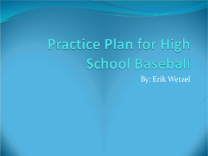 Practice Plan for High School Baseball