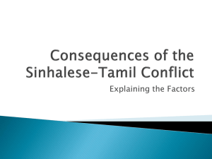 Consequences of the Sinhalese