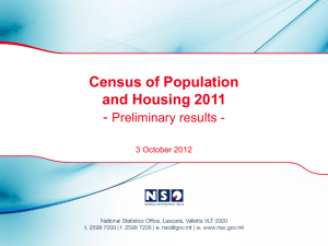 Preliminary Report launch presentation - Malta Census 2011