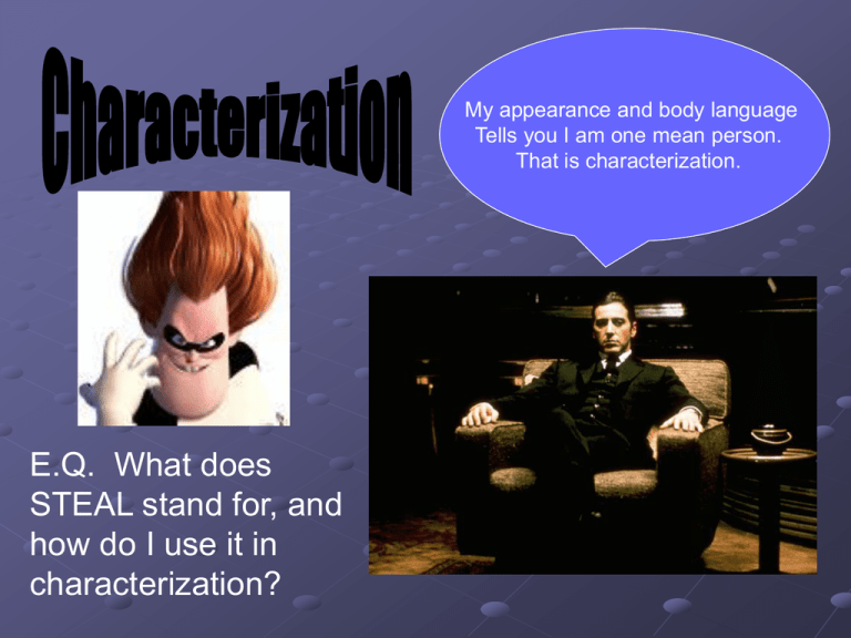 What Does The Word Characterization Mean