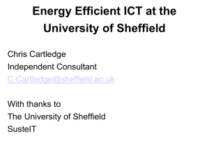 Energy Efficient ICT at the University of Sheffield