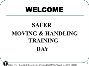 Patient Handling - Safety First Training
