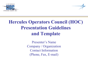 HOC Presentation Guidelines and Template