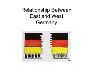 Relationship Between East and West Germany
