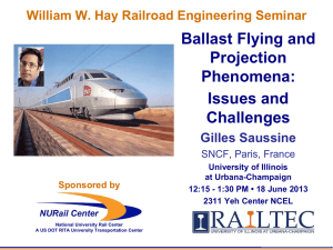 Ballast flying - RailTEC - University of Illinois at Urbana
