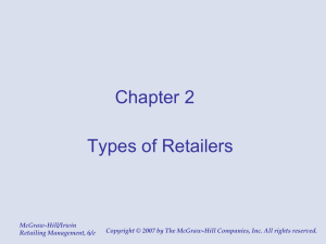 Chapter 2: Types of Retailers