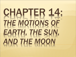 Chapter 14: The Motions of Earth, the Sun, and the